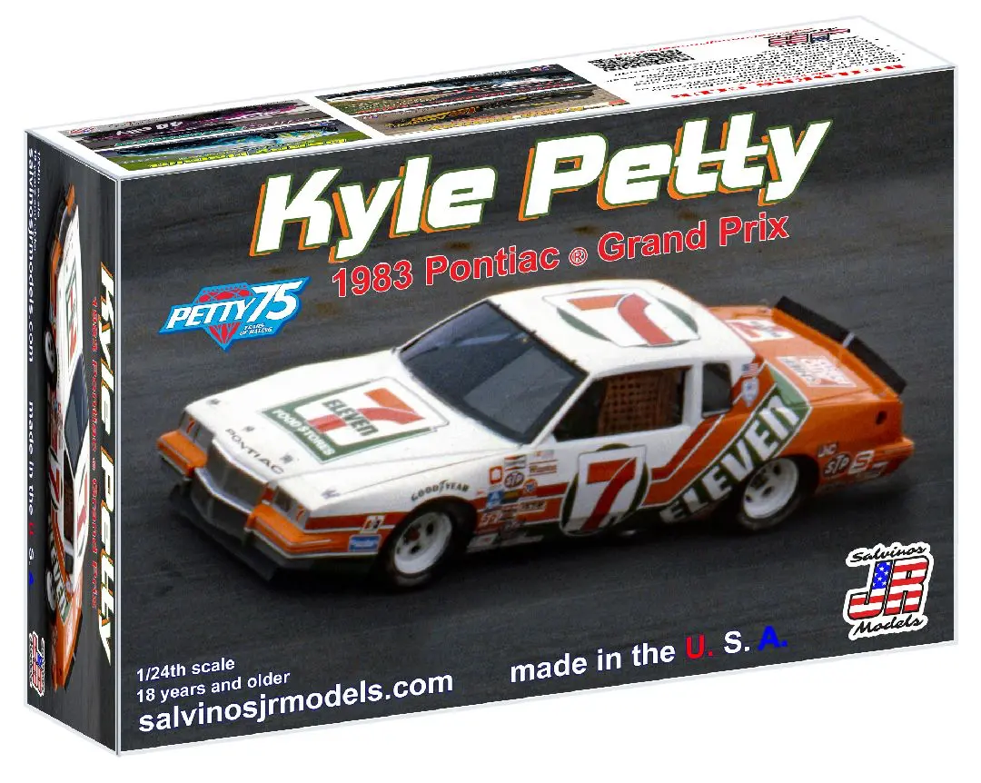 Salvinos Jr Models 1/24 Kyle Petty Seven-Eleven 1983 Pontiac Grand Prix Model Kit 1