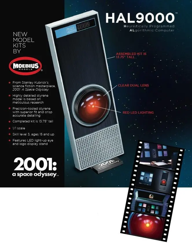 Moebius Models 1/1 2001 Space Odyssey Hal 9000 Model Kit 1
