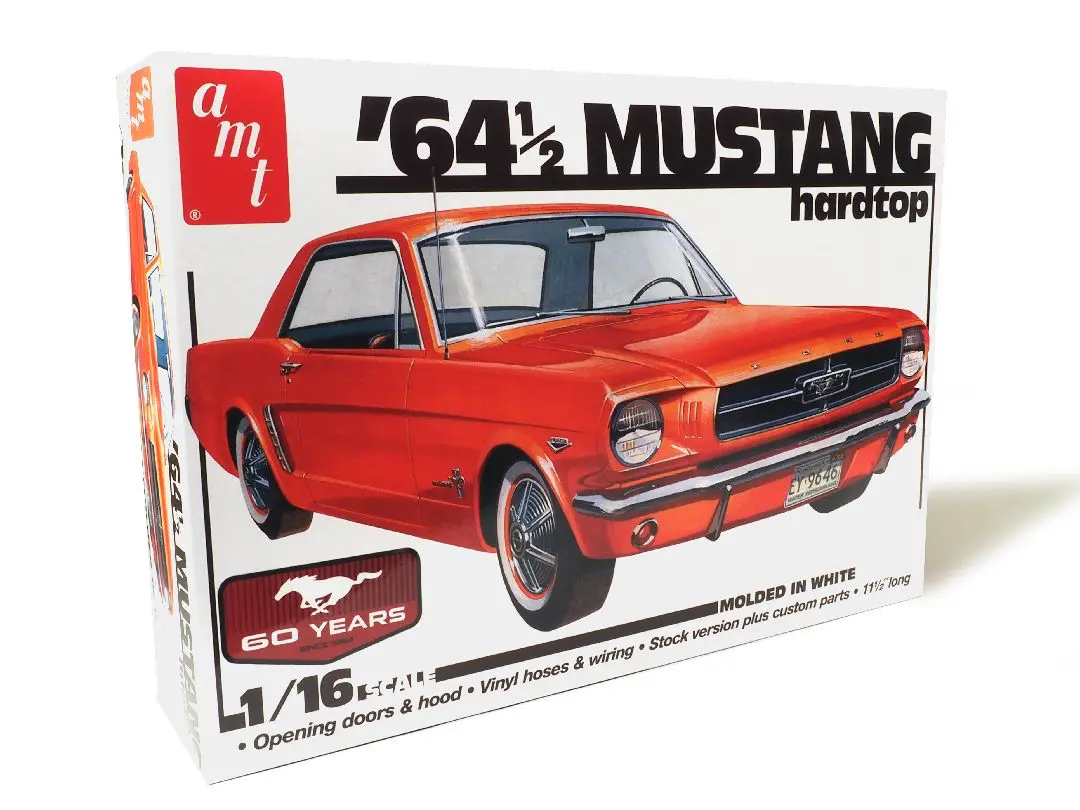 Amt 1/16 1964 1/2 Ford Mustang Coupe Hardtop 60Th Anniversary Model Kit 1
