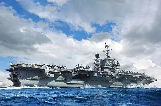 Trumpeter 1/700 Uss John F Kennedy Cv-67 Battleship Model Kit 1