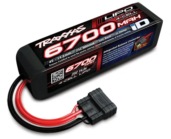 Preowned Traxxas 6700Mah 4S Lipo Battery 1
