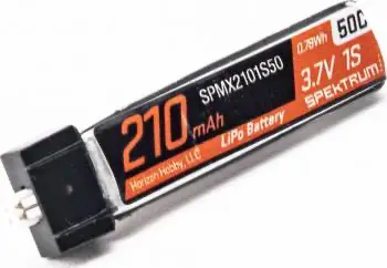 Spektrum 3.7V 210Mah 1S Lipo Battery: Jst Ph1.25 1