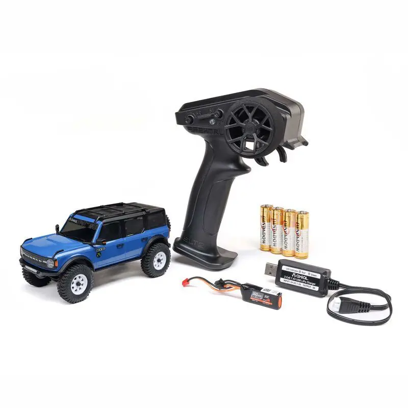 Axial Scx30 1/30 Ford Bronco 4X4 Brushed Rock Crawler: Rtr (Blue) 1