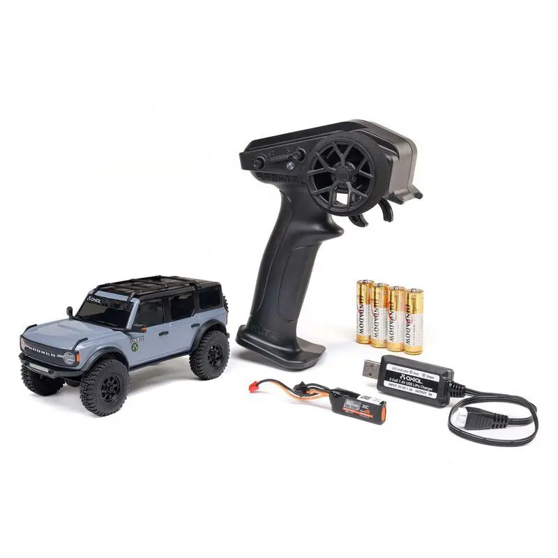Axial Scx30 1/30 Ford Bronco 4X4 Brushed Rock Crawler: Rtr (Grey) 1