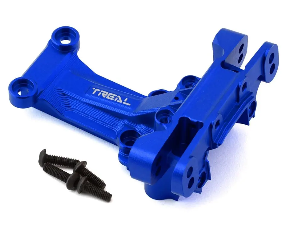 Treal Hobby Aluminum 7075 Front Upper Bulkhead: Traxxas X-Trucks (Blue) 1