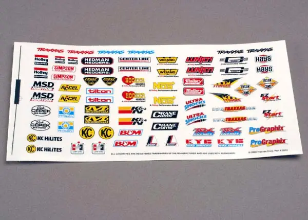 Traxxas Decal Sheet: Racing Sponsors 1