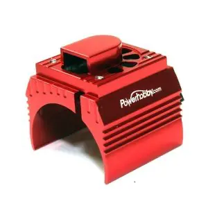 Power Hobby Aluminum Motor Heatsink W/Cooling Fan: 550 Size (Red) 1