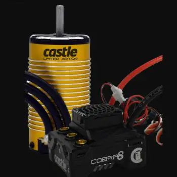 Castle Creations Cobra8 W/2200Kv V2 Sensored Motor: Limited Gold Edition 1