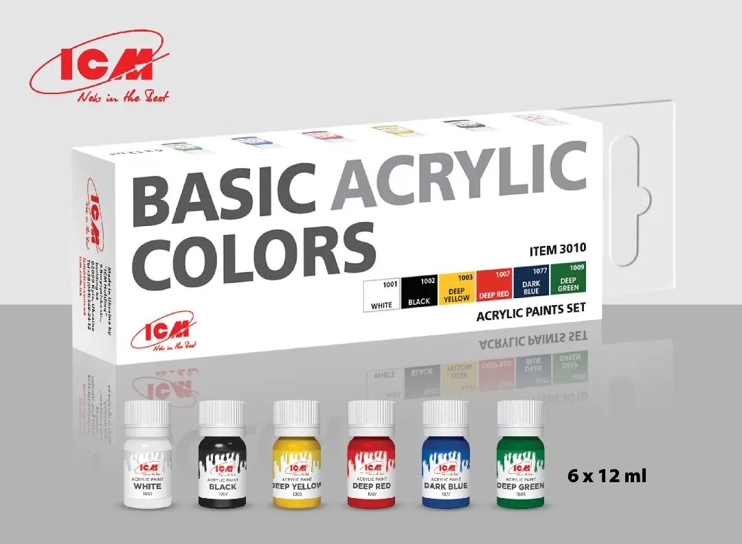 Icm Models Basic Acrylic Colour Set 1