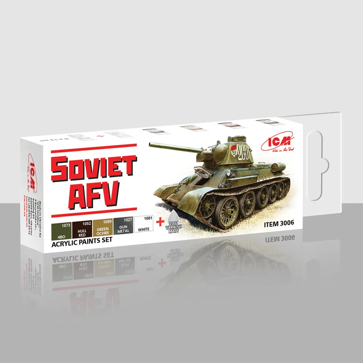 Icm Models 6 Piece Acrylic Paint Set: Soviet Afv 1