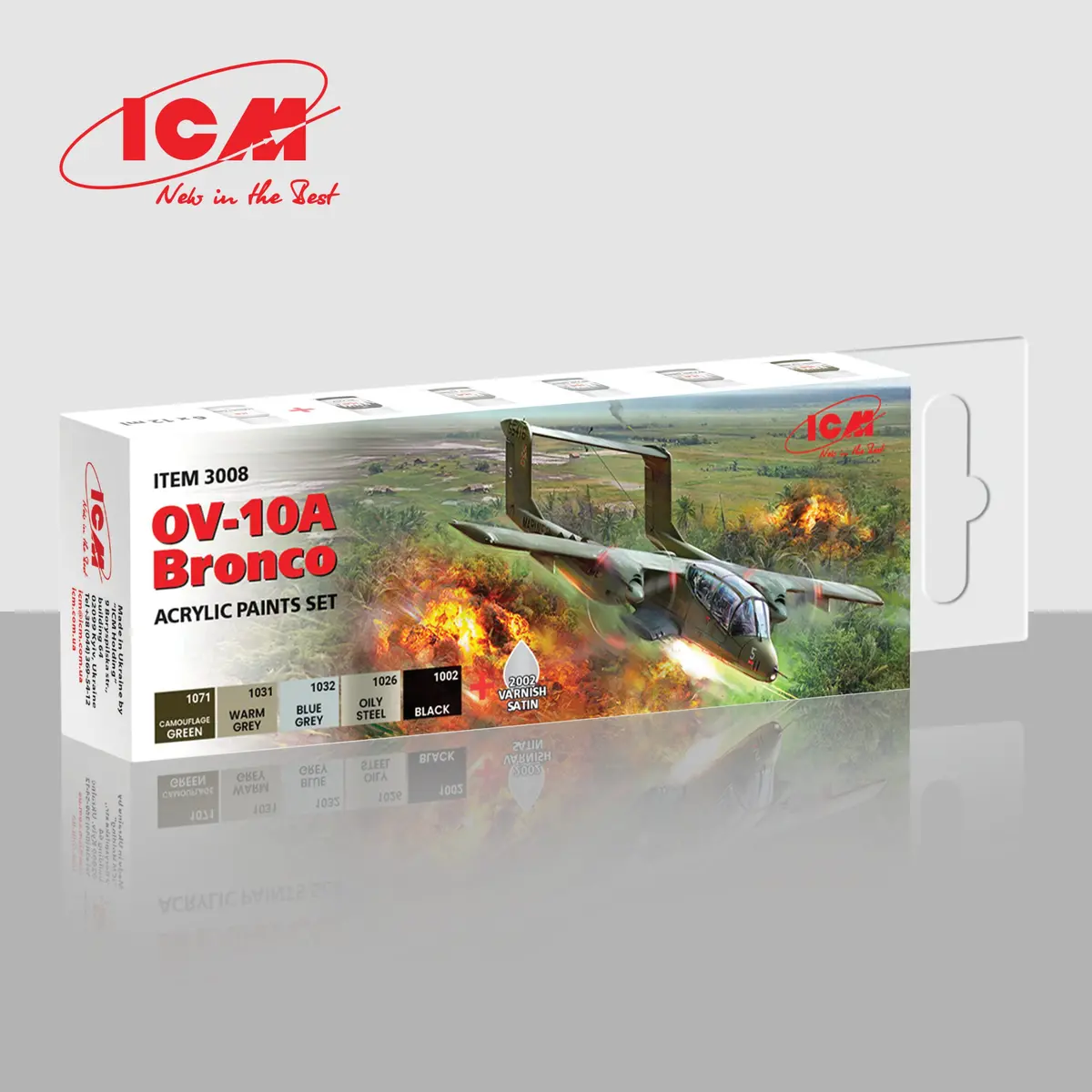 Icm Models 6 Piece Acrylic Paint Set: Ov-10A Bronco Vietnam Aircraft 1