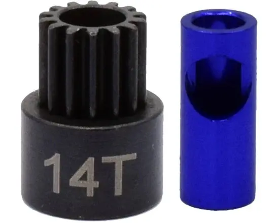 Hot Racing 48P Steel Pinion Gear W/5Mm Sleeve: 14T 1