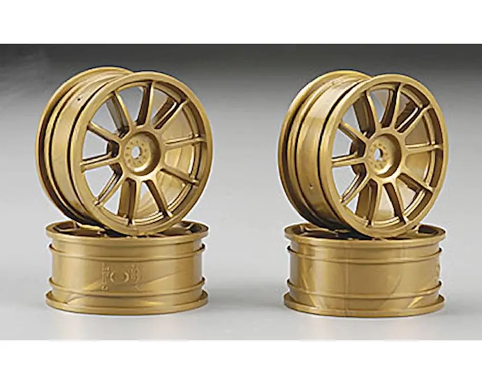 Tamiya 1/10 Medium-Narrow 10 Spoke Wheels: 0 Offset (Gold) 1