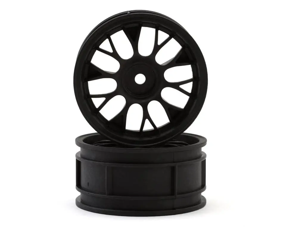 Tamiya 1/10 Reinforced One-Piece Mesh Touring Wheels: 2Mm Offset (Black) 1