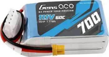 Gens Ace 3S 11.1V 700Mah 60C Lipo Battery: Xt30 1