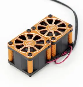 Powerhobby Twister Twin Dual 40Mm Aluminum Cooling Fan: 1/8 Or 1/5 (Orange) 1