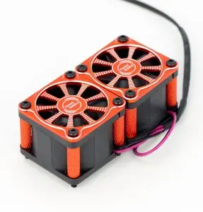 Powerhobby Twister Twin Dual 40Mm Aluminum Cooling Fan: 1/8 Or 1/5 (Red) 1