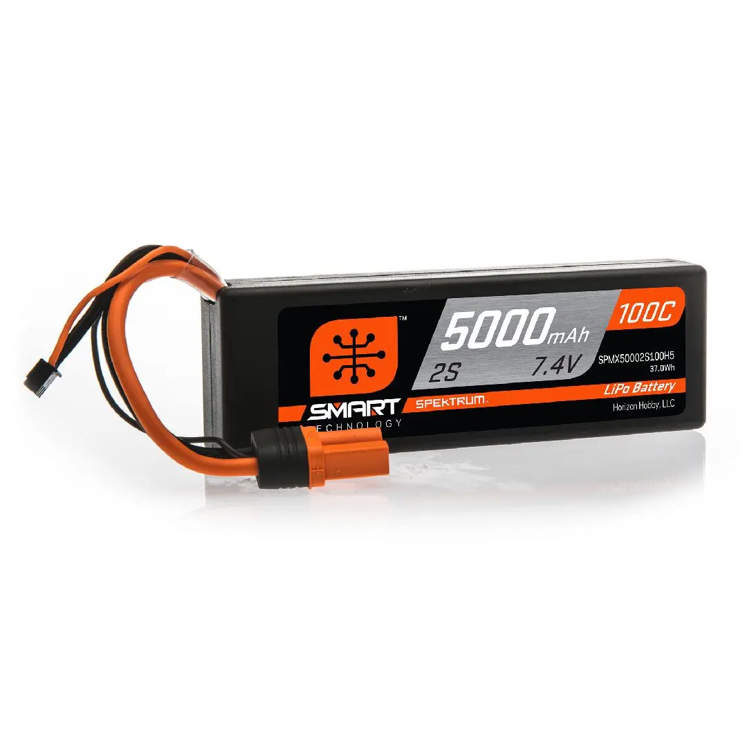 Spektrum Smart G1 2S 7.4V 5000Mah 100C Lipo Battery: Ic5 1