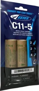 Estes Bagged Rocket Engines W/Starters And Plugs: C11-5 1