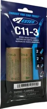 Estes Bagged Rocket Engines W/Starter And Plugs: C11-3 (2Pcs) 1