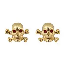Triktopz Designer Valve Caps: Skull/Bone (Gold) 1