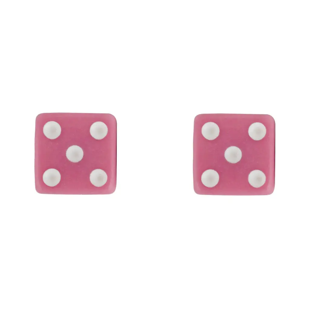 Triktopz Designer Valve Caps: Dice (Pink/White) 1