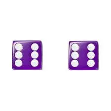 Triktopz Designer Valve Caps: Dice (Purple/White) 1
