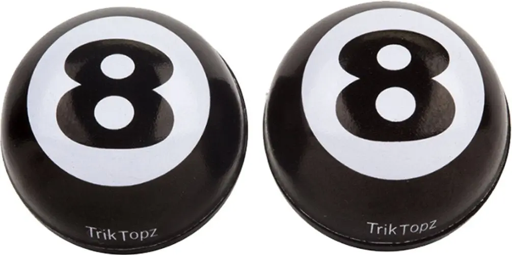 Triktopz Designer Valve Caps: 8-Ball (White/Black) 1