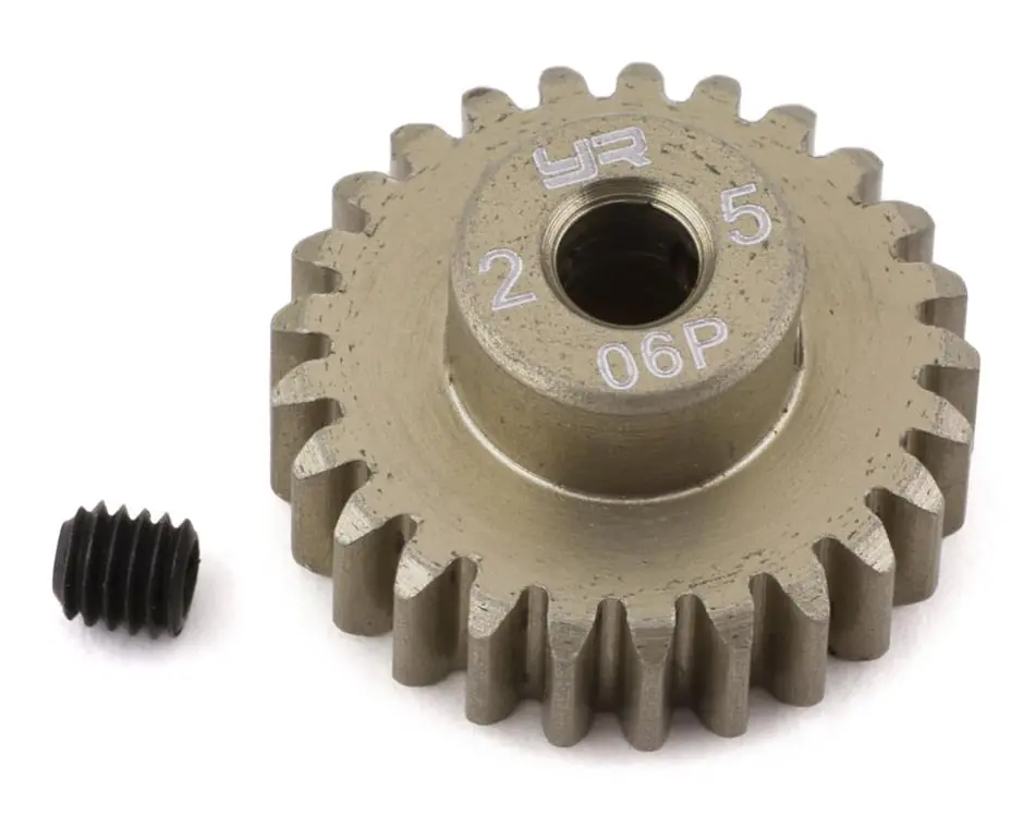 Yeah Racing Aluminum Hard Coated 0.6Mod Pinion: 25T 1
