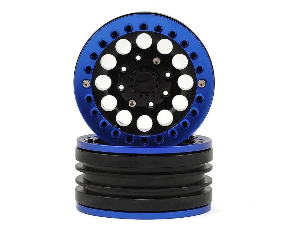 Xtra Speed 1.9” Aluminum Iron Clock Beadlock Rims (Blue) 1