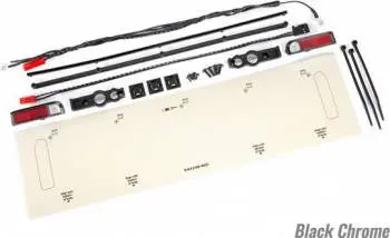 Traxxas Led Taillight Set W/Power Harness And Trim: Drag Slash (Black Chrome) 1