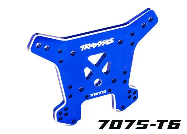 Traxxas Rear Aluminum Shock Tower 7075-T6: Sledge (Blue) 1