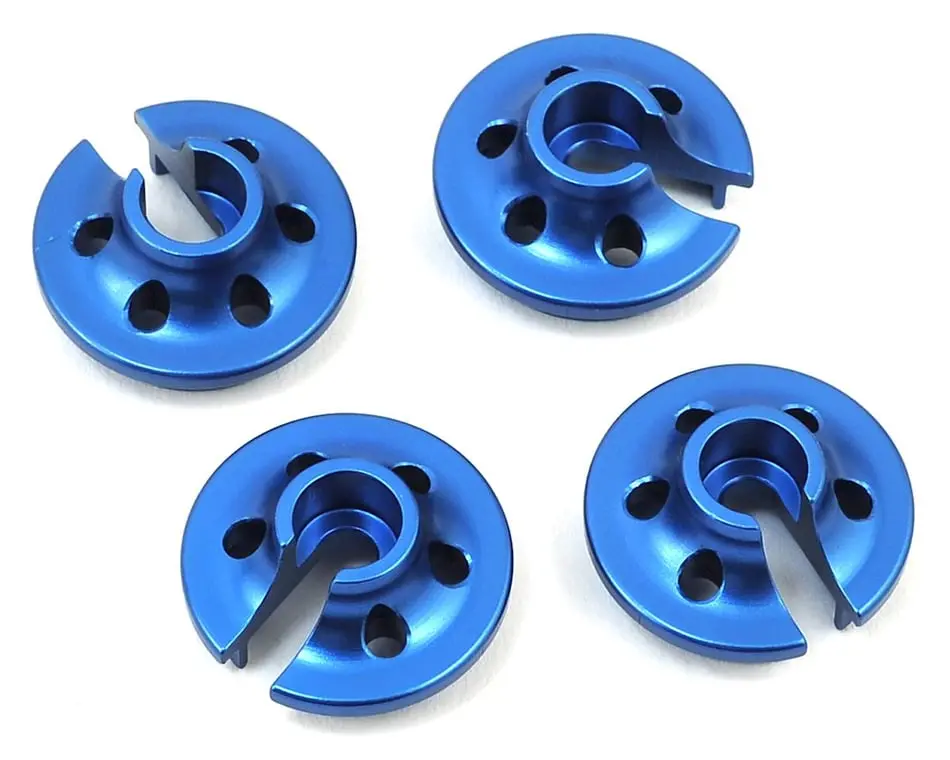 Strc Cnc Aluminum Lower Shock Retainers: Traxxas 4Tec 2.0 (Blue) 1