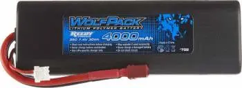 Reedy Wolfpack 2S 4000Mah 35C Round Lipo Battery: Deans 1