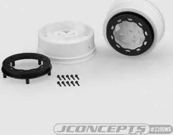 Jconcepts Tremor 2.2/3.0” Narrow Beadlock Wheel: White/Black (Slash 2Wd Front) 1
