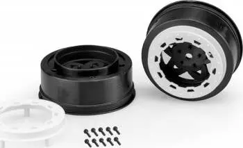 Jconcepts Tremor 2.2/3.0” Narrow Beadlock Wheel: Black/White (Slash 2Wd Front) 1