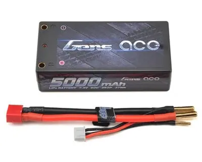 Gens Ace 2S2p 7.4V 5000Mah 60C Lipo Battery: 4Mm Bullet/Deans 1