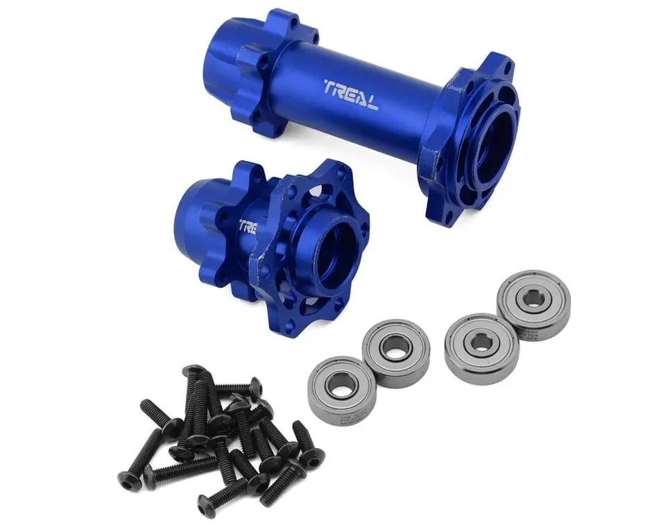 Treal Aluminium 7075 Front And Rear Hex Hubs: Promoto (Blue) 1
