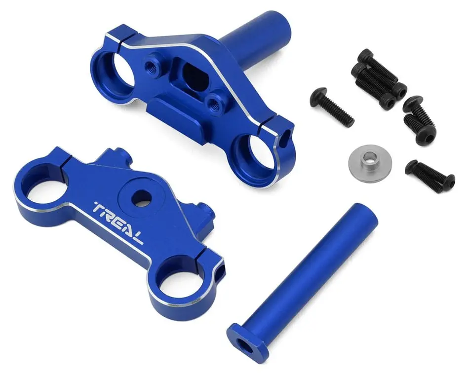 Treal Aluminium 7075 Triple Clamp Set Losi Promoto (Blue) 1
