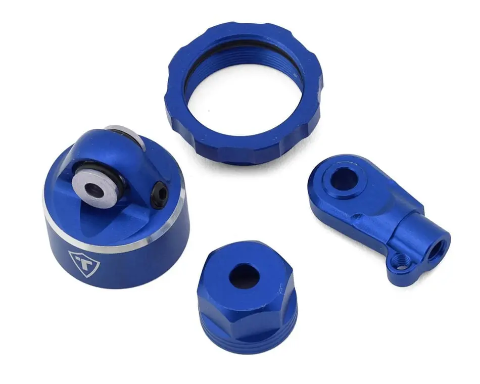 Treal Aluminum 7075 Shock Cap And Retainers: Promoto (Blue) 1