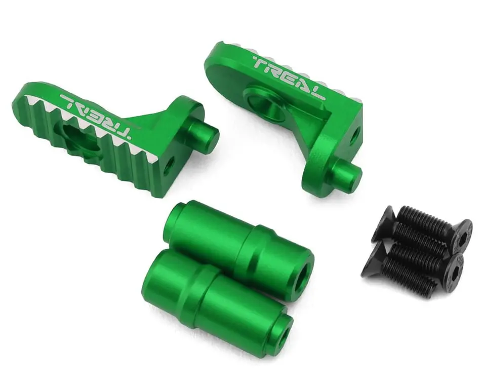 Treal Aluminum 7075 Foot Pegs: Promoto (Green) 1