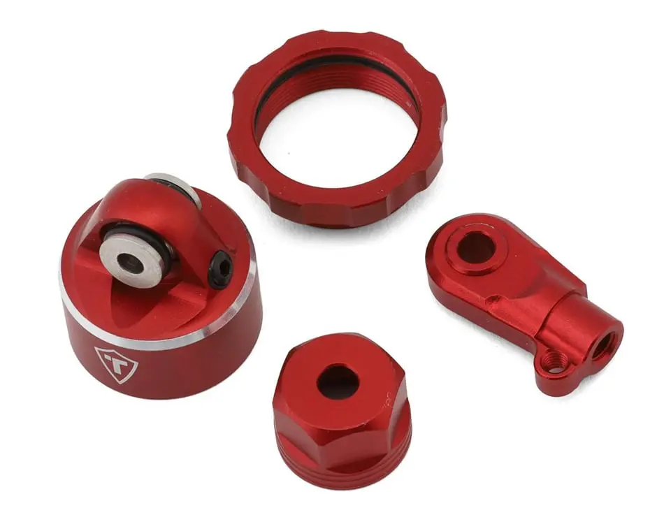 Treal Aluminum 7075 Shock Cap And Retainer Losi Promoto (Red) 1
