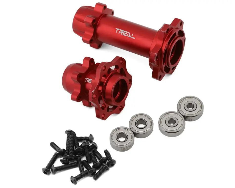 Treal Aluminum 7075 Wheel Hex Hub Set Promoto (Red) 1