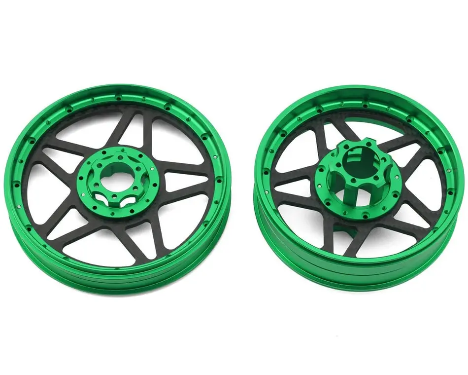 Treal Aluminum Front And Rear Wheels W/Carbon Rims: Promoto (Green) 1