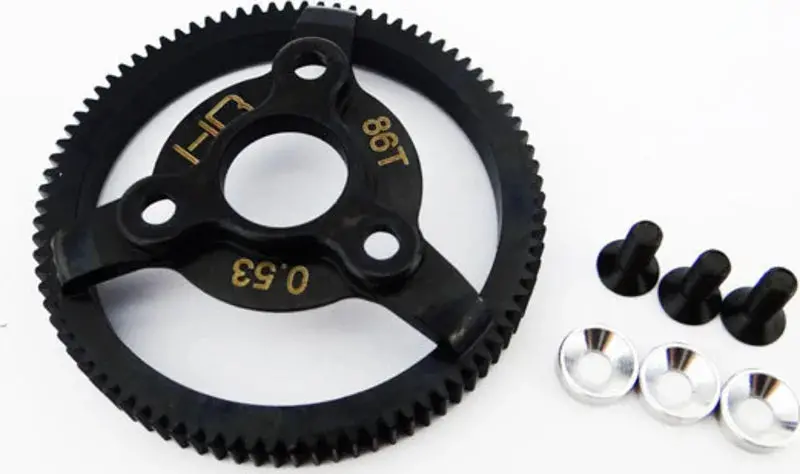 Hot Racing Hardened Steel Spur Gear: 48P (86T) 1