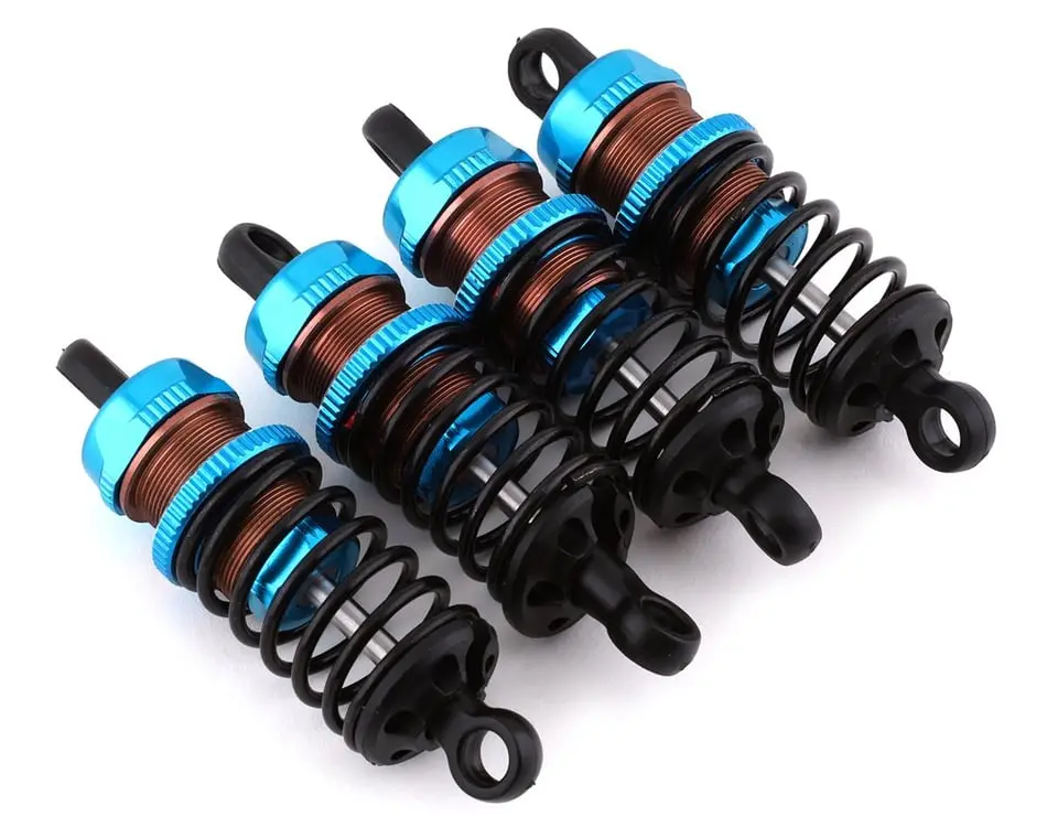 Yeah Racing Aluminum Big Bore Go Damper Set: 50Mm (Blue) 1