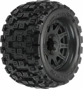 Pro-Line Badlands Mx38 3.8” Mounted On Raid Wheels 17Mm Mt 1