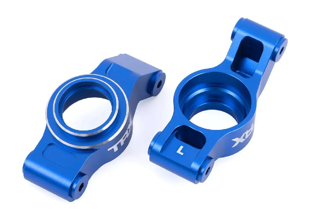 Traxxas Aluminium Rear Stub Axle Carriers 6061-T6: X-Trucks (Blue) 1