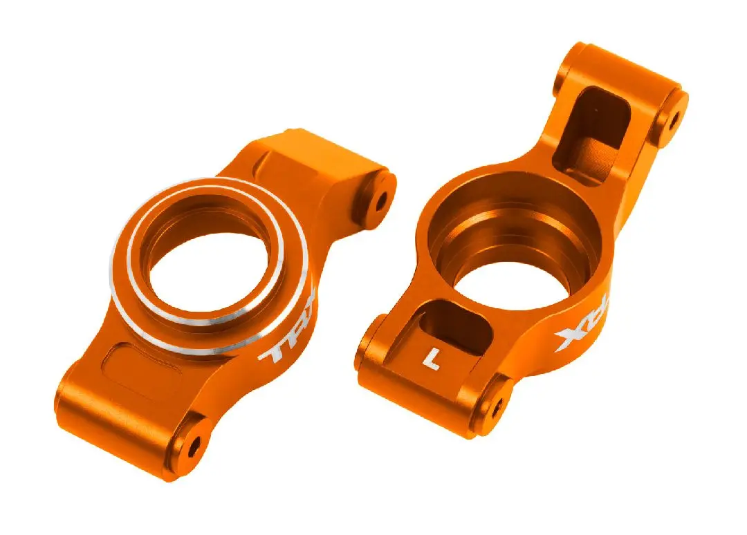 Traxxas Aluminium Rear Stub Axle Carriers 6061-T6: X-Trucks (Orange) 1
