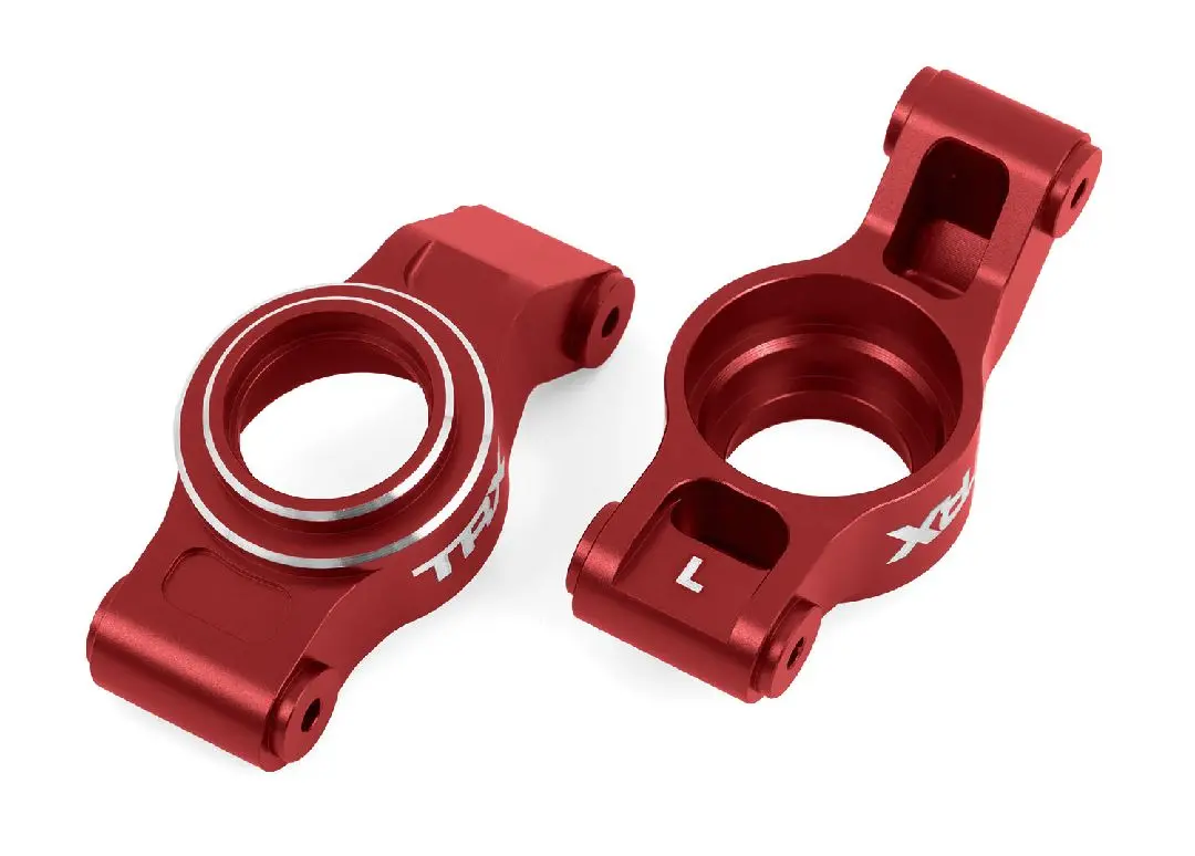 Traxxas Aluminium Rear Stub Axle Carriers 6061-T6: X-Trucks (Red) 1